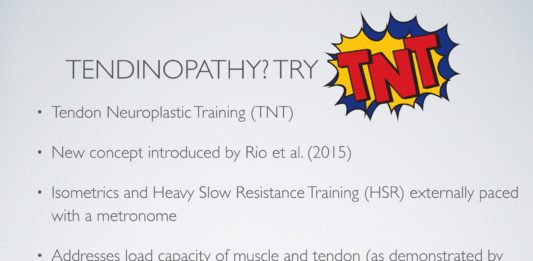 Tendinopathy? Try TNT! A new concept in treating tendons Tendinopathy? Try TNT! A new concept in treating tendons