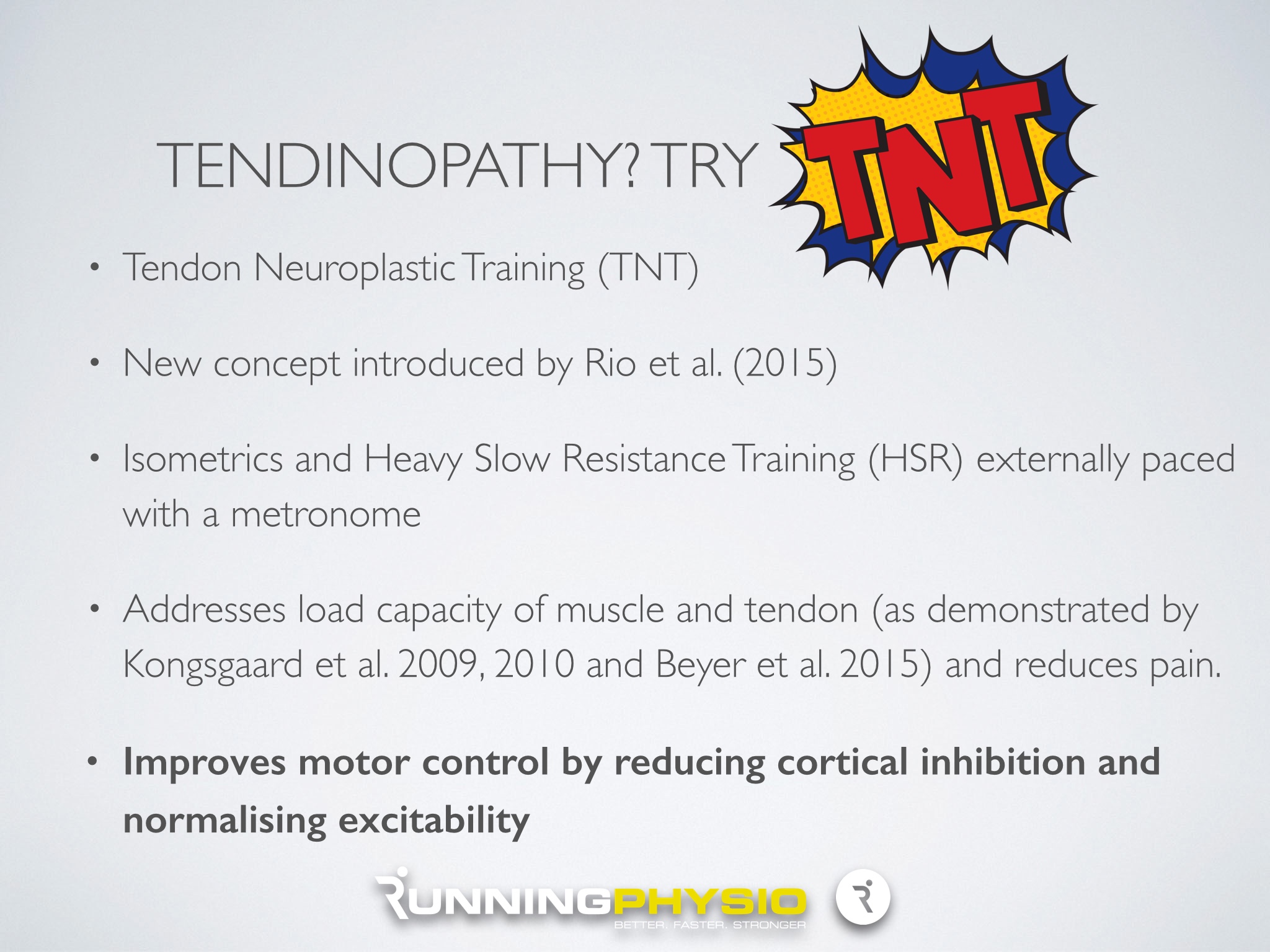 Tendinopathy? Try TNT! A new concept in treating tendons