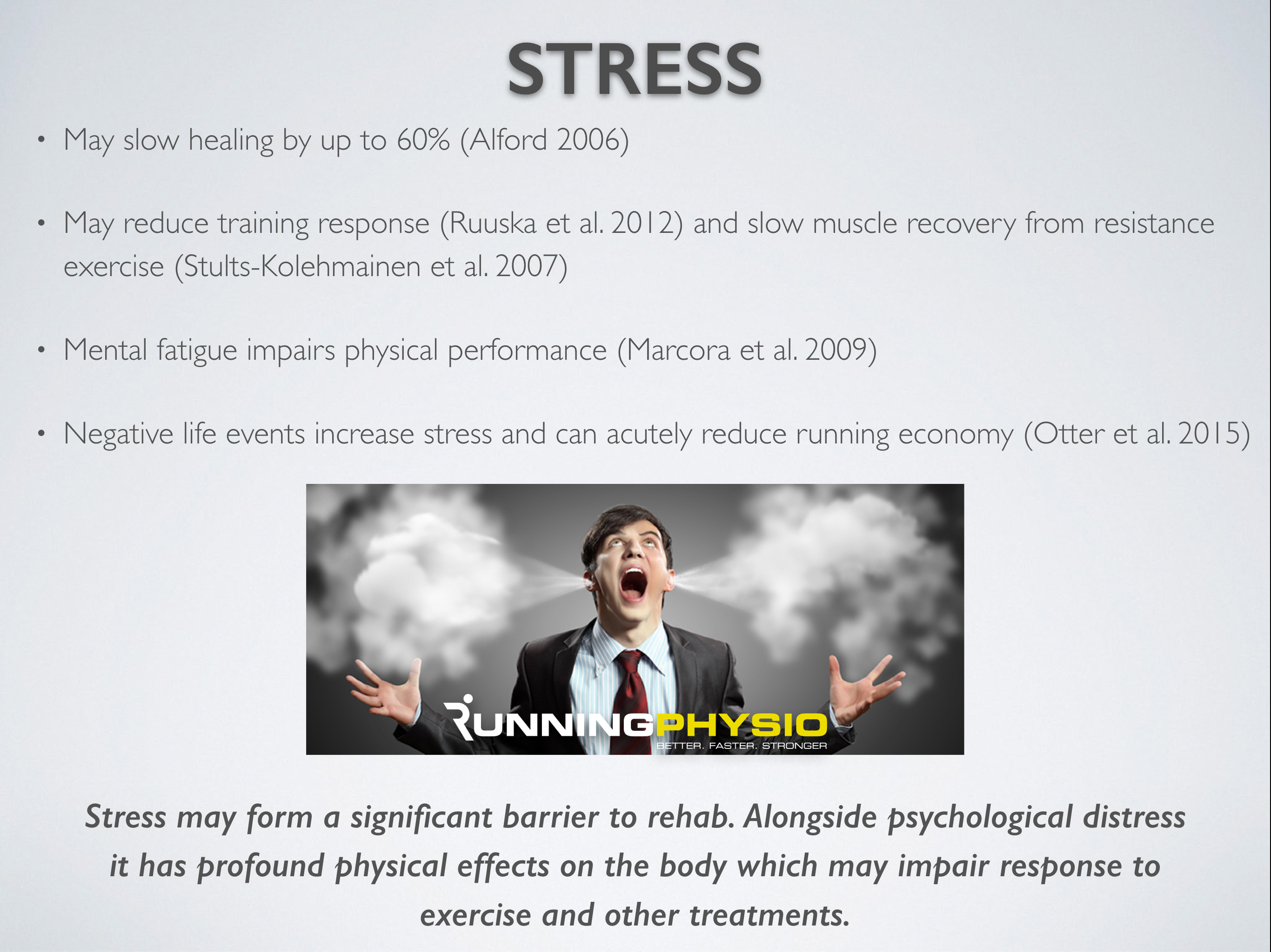 Is stress slowing down your running
