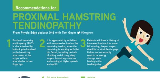 Proximal Hamstring Tendinopathy – exercise videos, infographic and podcast