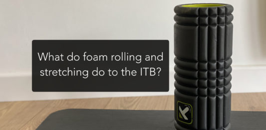 What do foam rolling and stretching do to the ITB?
