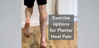 Exercise options for plantar heel pain